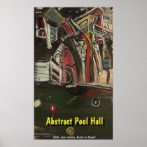 ABSTRACT POOL HALL POSTER