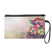 Abstract Poppies Wristlet