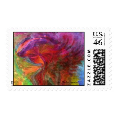 Abstract postage by lindasart