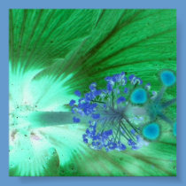 Abstract  poster blue/green posters