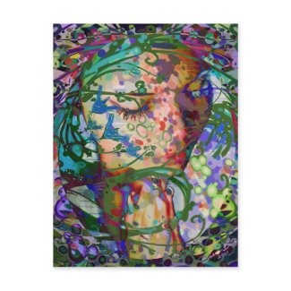 Abstract Praying Woman postcard