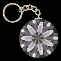 Abstract Propeller Keychain keychains