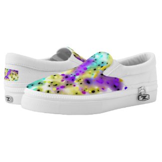 Abstract Psychedelic Paint Splatters Printed Shoes