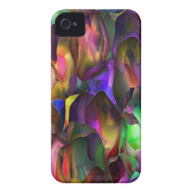 Abstract Purple and Floral by Trevor Star iPhone 4 Case-Mate Cases