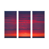 Abstract Purple and Orange Sunset Gallery Wrap Canvas