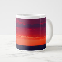 Abstract Purple and Orange Sunset Extra Large Mug