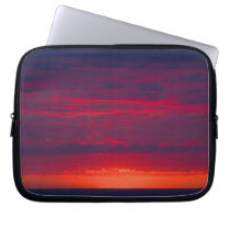 Abstract Purple and Orange Sunset Laptop Computer Sleeve