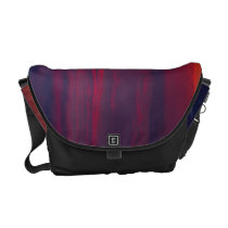 Abstract Purple and Orange Sunset Messenger Bags