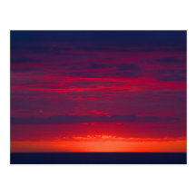 Abstract Purple and Orange Sunset Post Card