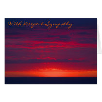 Abstract Purple and Orange Sunset Sympathy Card