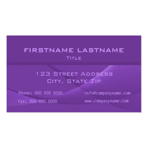 Abstract purple Business Cards (back side)