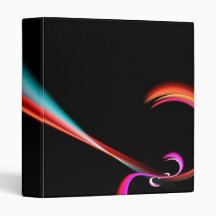 Abstract Purple Fractal Swoosh Binders