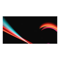 Abstract Purple Fractal Swoosh Photo Card