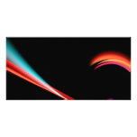 Abstract Purple Fractal Swoosh photo cards