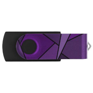 Abstract Purple Polygons Swivel USB 3.0 Flash Drive