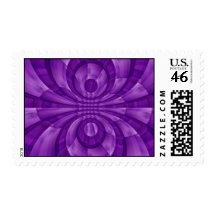 Abstract Purple Wood Pattern Postage Stamp