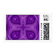 Abstract Purple Wood Pattern Postage Stamps