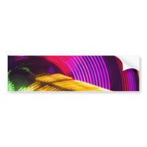 Abstract Purple Yellow Red and Green Lights Bumper Sticker