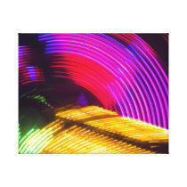 Abstract Purple Yellow Red and Green Lights Stretched Canvas Print