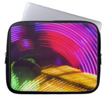 Abstract Purple Yellow Red and Green Lights Laptop Computer Sleeve