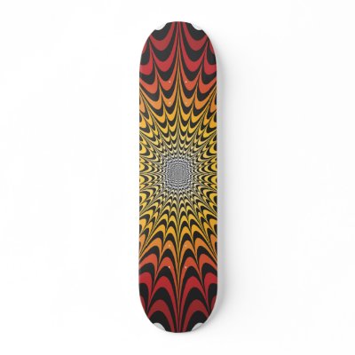 Abstract Radial Design: Custom Skateboard by spiritswitchboard