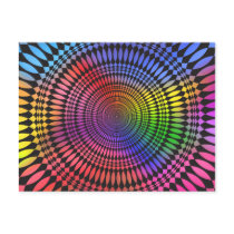 Abstract Radial Design: Postcards