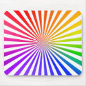 Abstract Radial Lines: Rainbow mousepads by spiritswitchboard Abstract Radial Lines: Rainbow mousepads