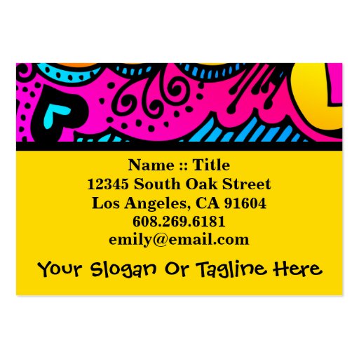 Abstract Rainbow Art High Fashion Boutique Design Business Cards (front side)