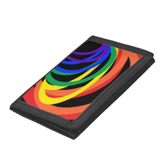 Abstract Rainbow Color Crescent Wallet