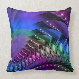 Abstract Rainbow Flair Comfy Cotton Throw Pillow