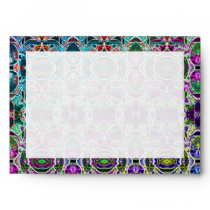 Abstract Rainbow Mandala Fractal Envelope