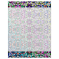 Abstract Rainbow Mandala Fractal Personalized Letterhead