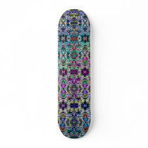Abstract Rainbow Mandala Fractal Custom Skate Board