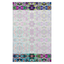 Abstract Rainbow Mandala Fractal Stationery