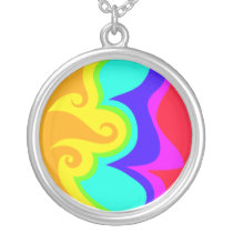 abstract rainbow necklace necklaces
