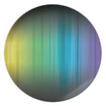 Abstract Rainbow Red Blue Greed Yellow and Orange Party Plates
