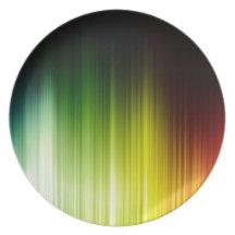 Abstract Rainbow Red Blue Greed Yellow Orange Dinner Plate