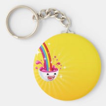 Abstract Rainbow Smile Keychains