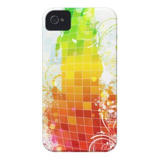 Abstract Rainbow Squares Case-Mate iPhone 4 Cases