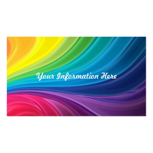Abstract Rainbow Swirl Business Cards