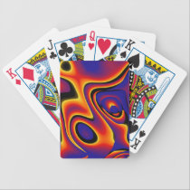 Abstract rainbow swirls playing cards