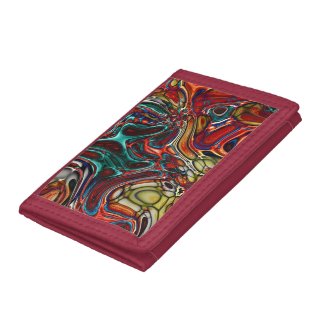Abstract Random Color Pool Trifold Wallet