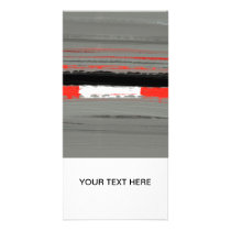 Abstract Red 4 Customized Photo Card