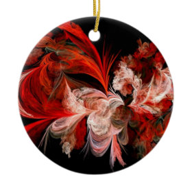 Abstract Red and Black Christmas Tree Ornament