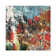 Abstract Red and Blue Nature Magnet