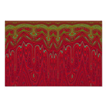 Abstract Red and Green Tribal Design Photographic Print