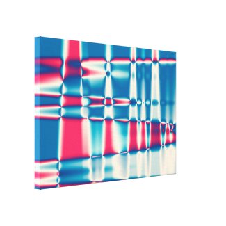 Abstract red blue pattern gallery wrapped canvas