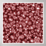 Abstract Red Bubbles Posters