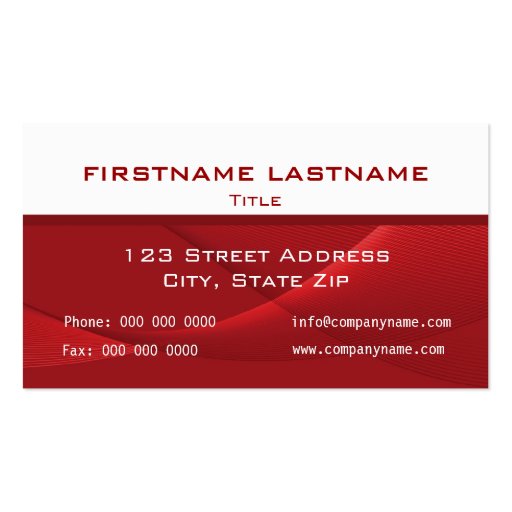 Abstract red Business Cards (back side)