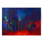 "Abstract Red City" Art Card